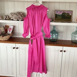 Cynthia Rowley Cold Shoulder Pink Dress Size L